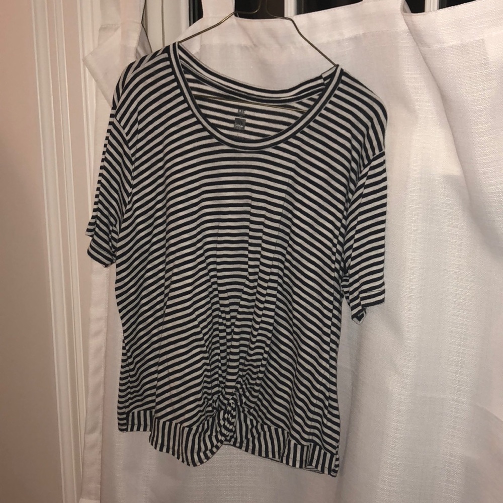 striped black and white tie t-shirt from pacsun